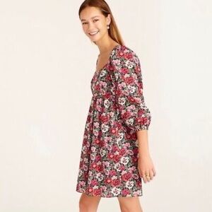 J. Crew Women's Puff-sleeve mini dress in Liberty® poppy Amelie floral - Multi 4